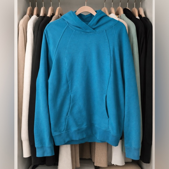 lululemon athletica Tops - Lululemon Scuba Pullover
Heathered Blue Lagoon